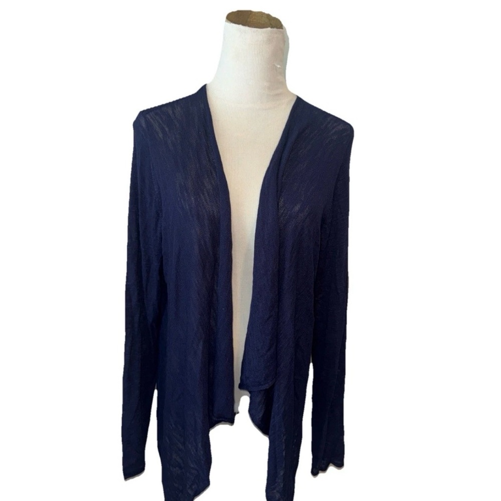 NWT Torrid Blue Drape Front Cardigan Sweater 1 M 8